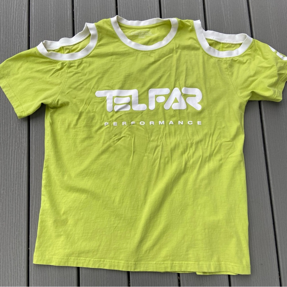 Telfar Triple T Performance T-shirt
in Lime Green and White